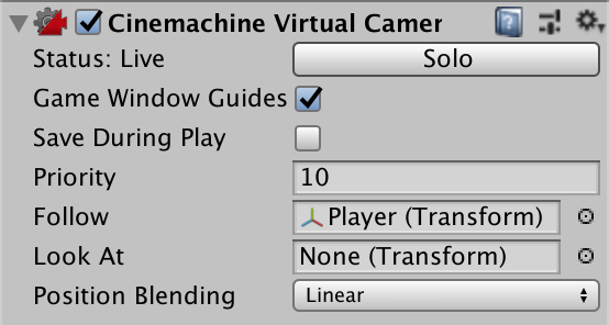 Set the Player object as the Follow target